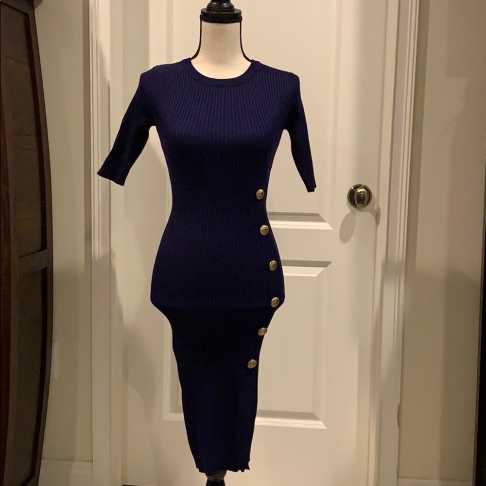 Blue Fitted Dress